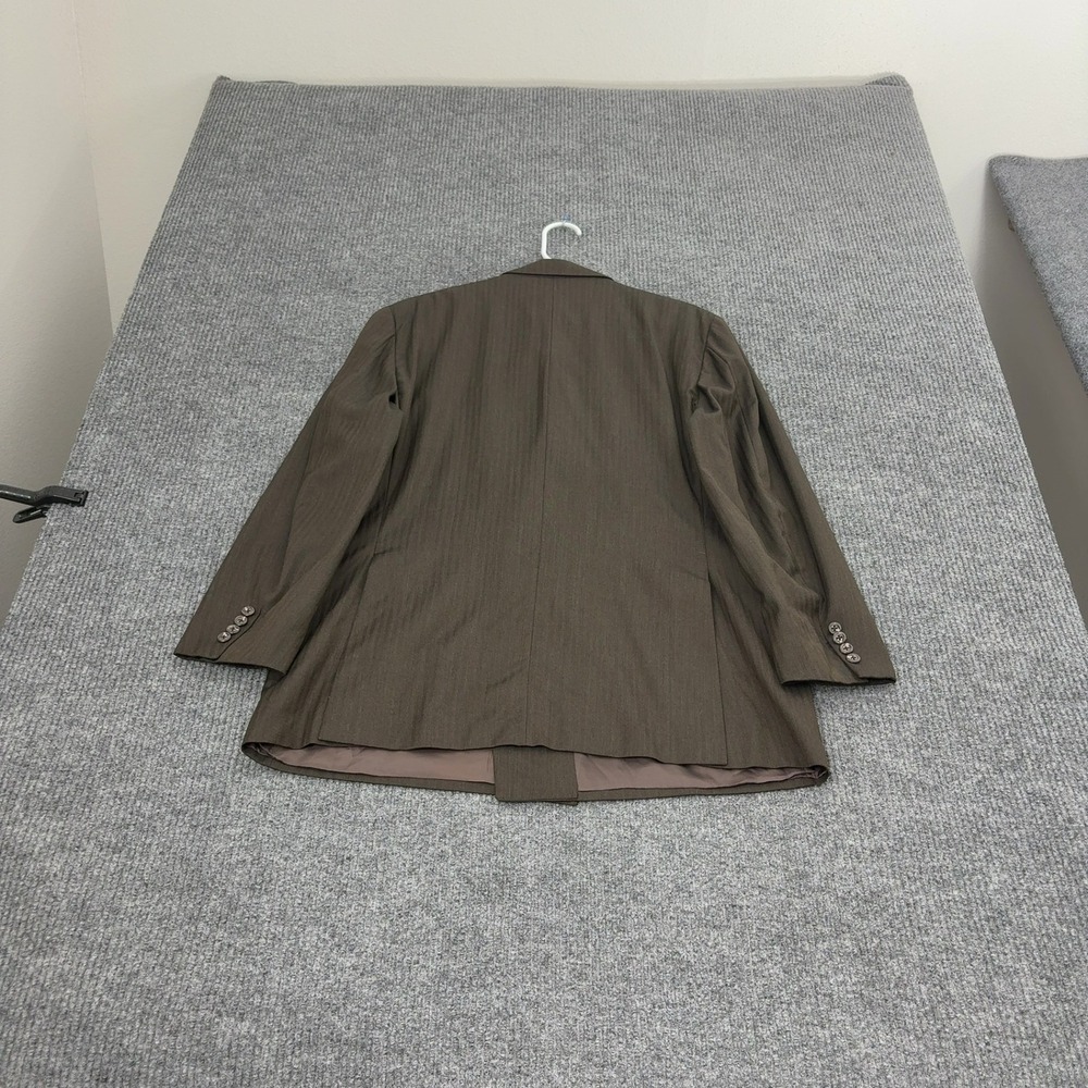 Vintage Polo Ralph Lauren Blazer Mens 41 Brown Virgin Wool Double Breasted - Picture 11 of 13